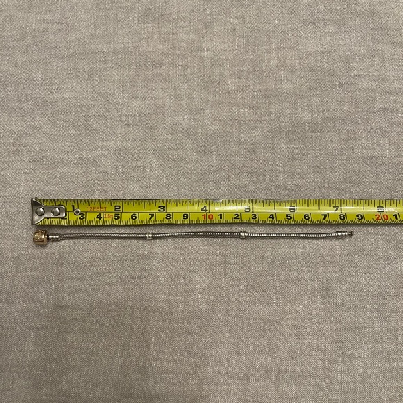 Authentic Pandora Moments Snake Chain Bracelet - Gold and Silver Two Tone 7.9 in - Picture 5 of 5